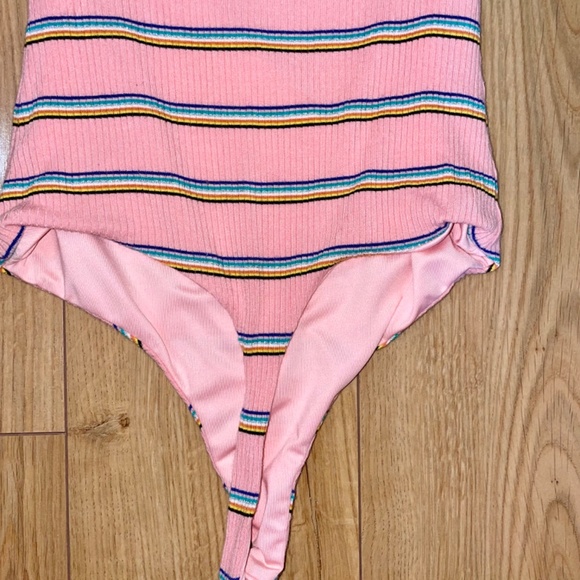 Privacy Please Pink Norman Body Suit - Flamingo - Picture 7 of 12